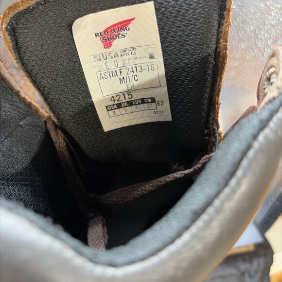 Red Wing 4215 Mens 9 E2 Work Boots Waterproof Steel Toe Dynaforce Brown Leather main image 5